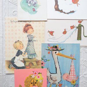 Vintage Greeting Cards - Set of 6